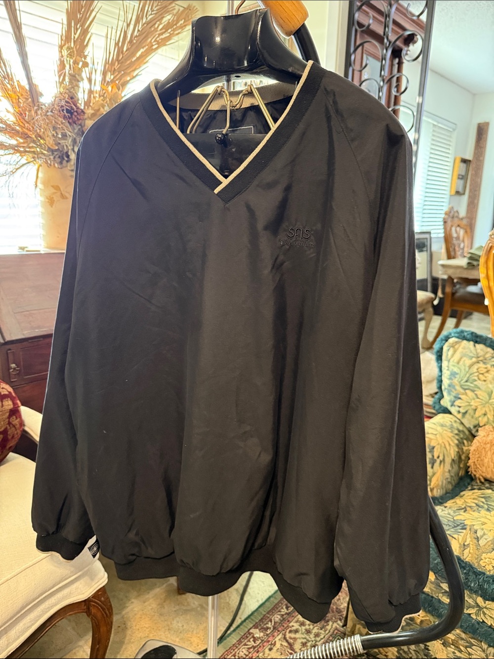 Charles River Apparel Black Pullover with Embroidered Logo